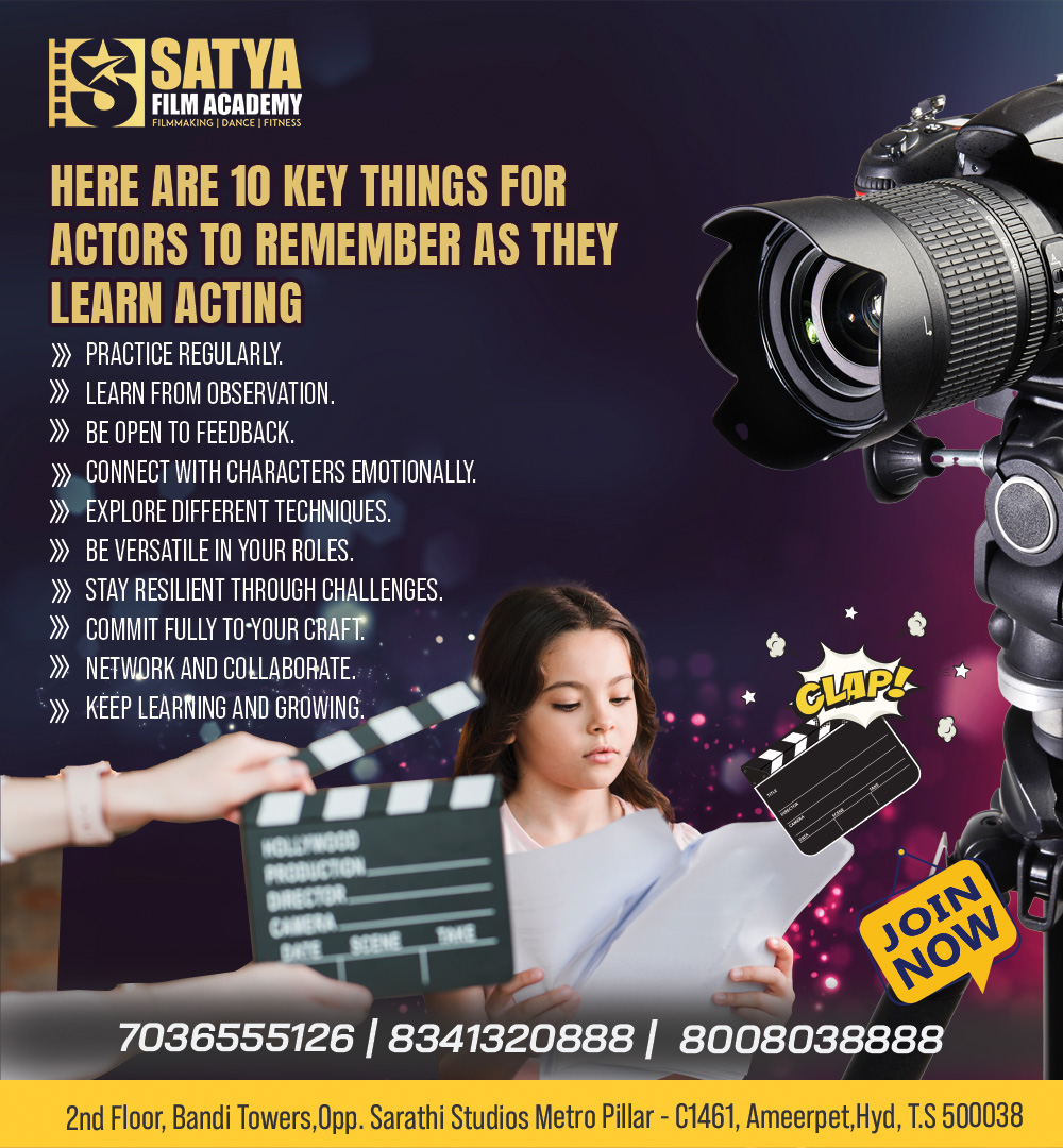 Attention, aspiring actors! Here are 10 key nuggets of wisdom to keep in mind as you navigate your journey through the world of acting.
#SatyaFilmAcademy #ActingTips #ActorLife #ActorsJourney #ActingEducation #ActingCraft #ActingTechniques #ActingTraining #ActingCommunity