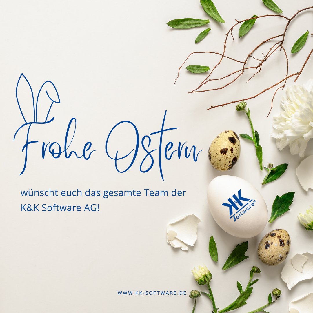 Wir von K&amp;K Software wünschen euch frohe Ostern und ein schönes langes Wochenende! 🐣💐
Vergesst nicht: Am Sonntag wird die Uhr eine Stunde vorgestellt ⏰

#kksoftwareag #opensource #erpnext #erpsystem #digitalisierung #software #systemhaus #businessIT #ostern2024