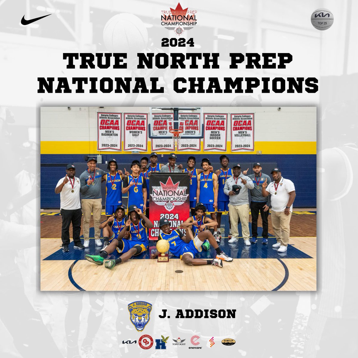 Congratulations to The True North Prep National Champions @jaddisonmbb as they defeated @PolarisPrepMBB 78-65! Game was streamed on Topflight TV! 📍 Humber College, North Campus (Toronto, ON) #TNPNC #nike #kiatop25 truenorthprepchampionship.ca