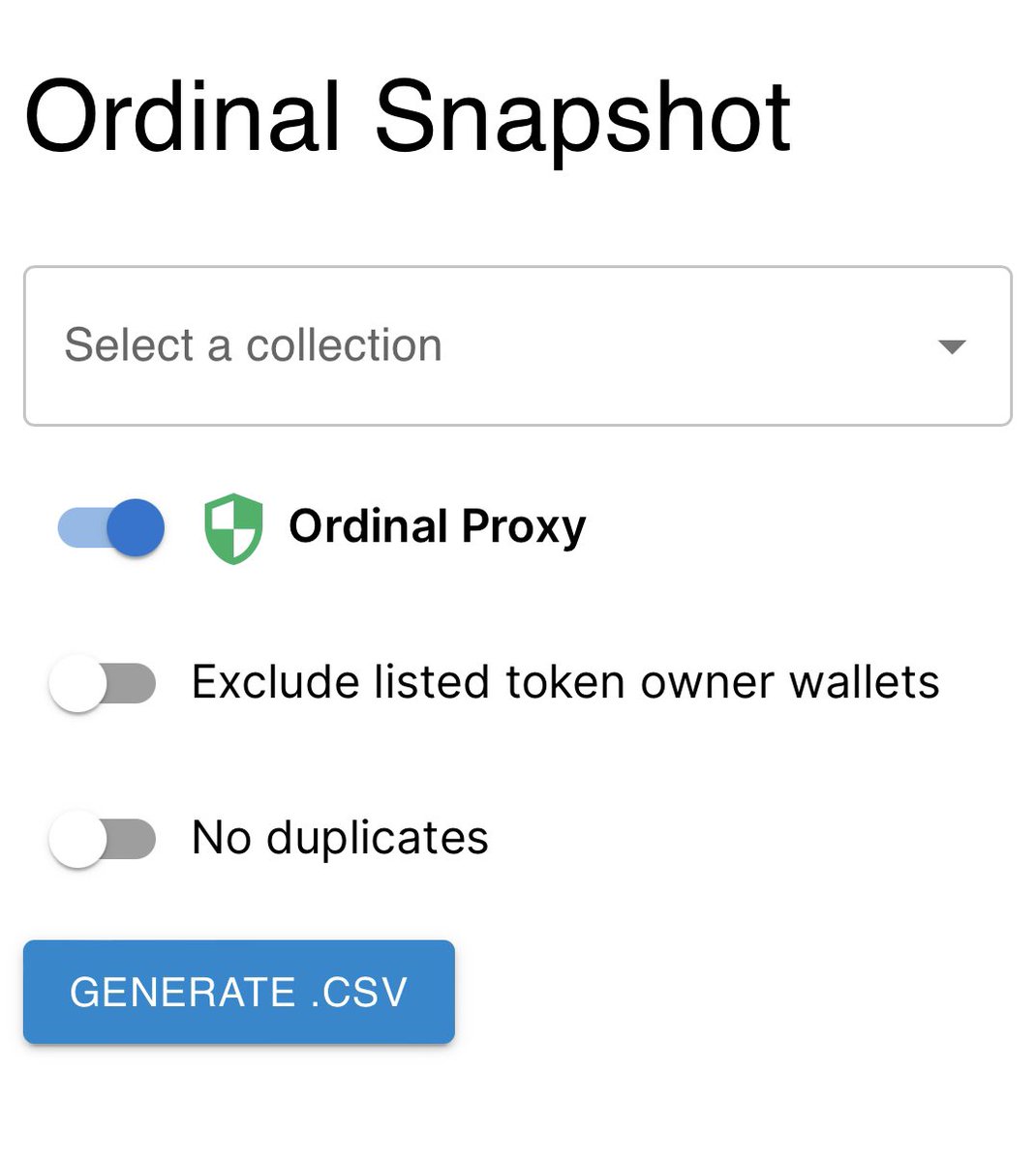 Probably the most comprehensive Ordinals wallet snapshot tool out there. 

..and maybe the only one?

With hot<->cold wallet support from <a href="/OrdinalProxy/">Ordinal Proxy</a>.

You’re welcome.

Regards DeadDegens 🫡

Link ⬇️