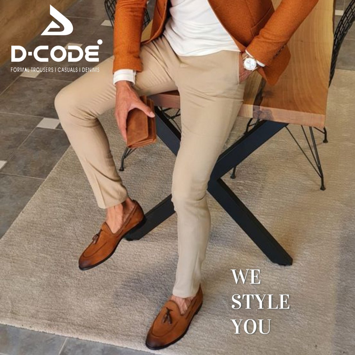 Stepping into success, one tailored trousers at a time. 👞 #MensFashion #DapperGent #CasualElegance #Menswear #FashionForward #ClassicLook #SharpDressedMan #MensStyle #StylishShirts #TimelessFashion #MensWardrobe #dcode