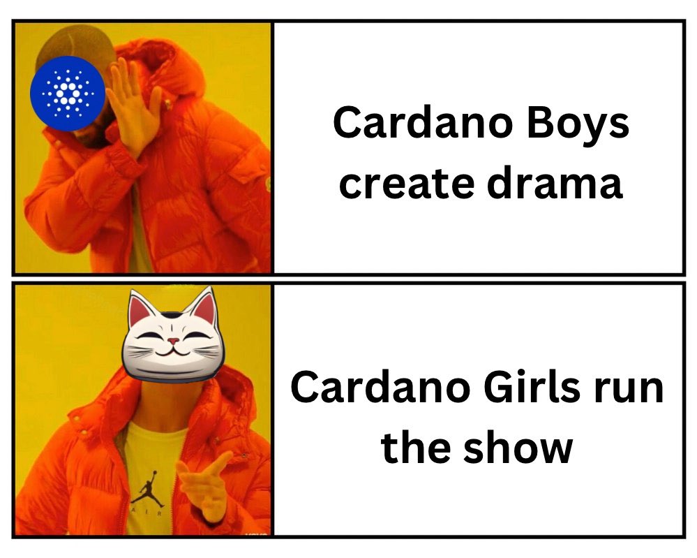 Here in Cardano, it was the opposite.
😹

#CardanoGirls are you here? Comment down below! 👇🏾💙