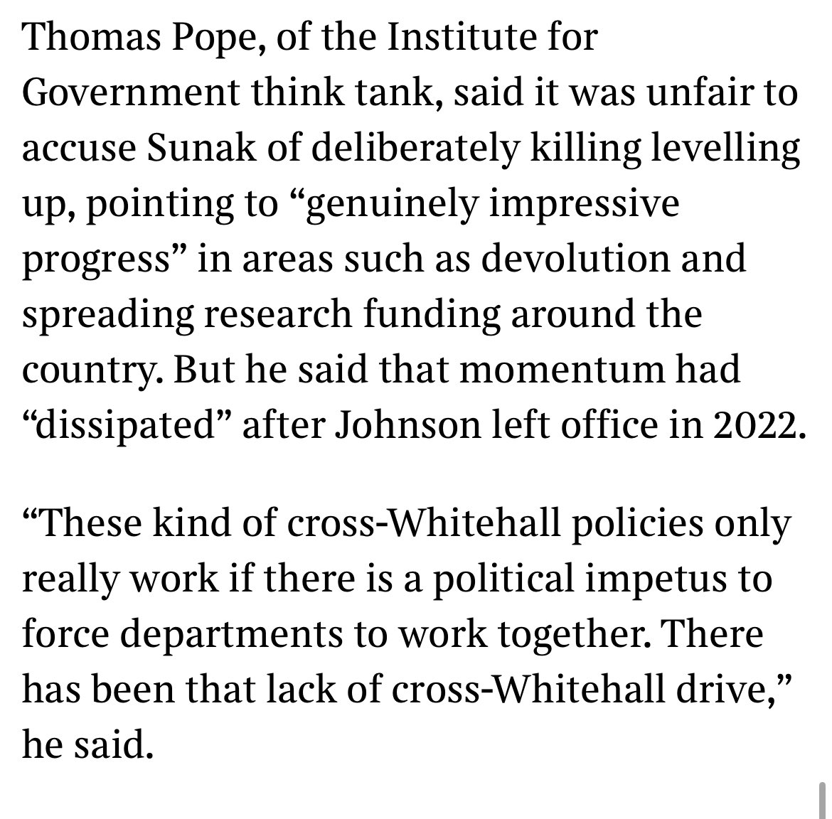 Did Rishi Sunak kill levelling up - and what are Labour’s plans for regional growth? Good write up by @Smyth_Chris in the @thetimes on Keir Starmer’s devolution agenda - featuring analysis from @tompope0 of @instituteforgov thetimes.co.uk/article/af0f32…