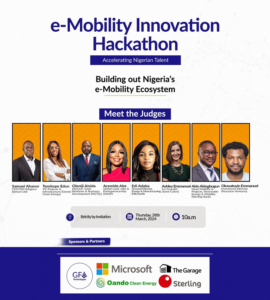 Introducing our distinguished panel of judges who will be evaluating pitches from the shortlisted startups aiming to redefine e-mobility in Nigeria. Amongst them is Temitope Edun, Vice President, Projects and Infrastructure, Oando Clean Energy (OCEL). This event aims to…