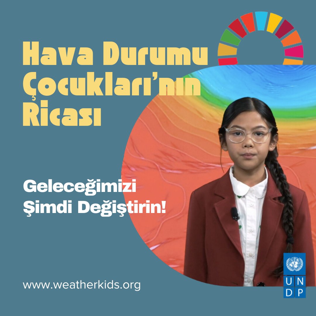 Kaybedecek zaman yok! Gezegenimiz için eyleme geçin. 🌍 Hayatınızdaki tüm çocuklar için @UNDP'nin iklim eylemi sözünü ŞİMDİ imzalayın: weatherkids.org #HavaDurumuÇocukları