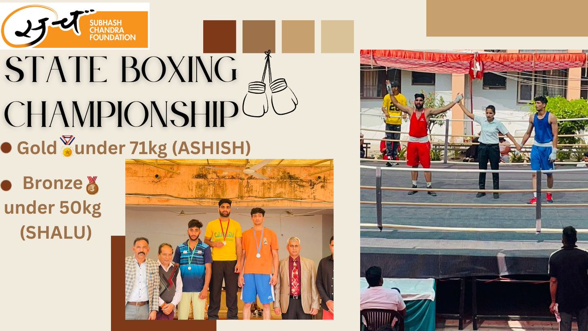 SCFoundation2's tweet photo. #WATCH :In the Inter College State Women and Men Boxing Championship was held from 20 to 22 March at Govt College, Kaithal, #ASHISH had won #GOLD 🏅medal in 71kg and #SHALU had won #BRONZE 🥉medal in 50kg. 

#LEAKED #sports #BOXING #WINNER 
#CrewInCinemasOnMarch29 https://t.co/bBQtswy284