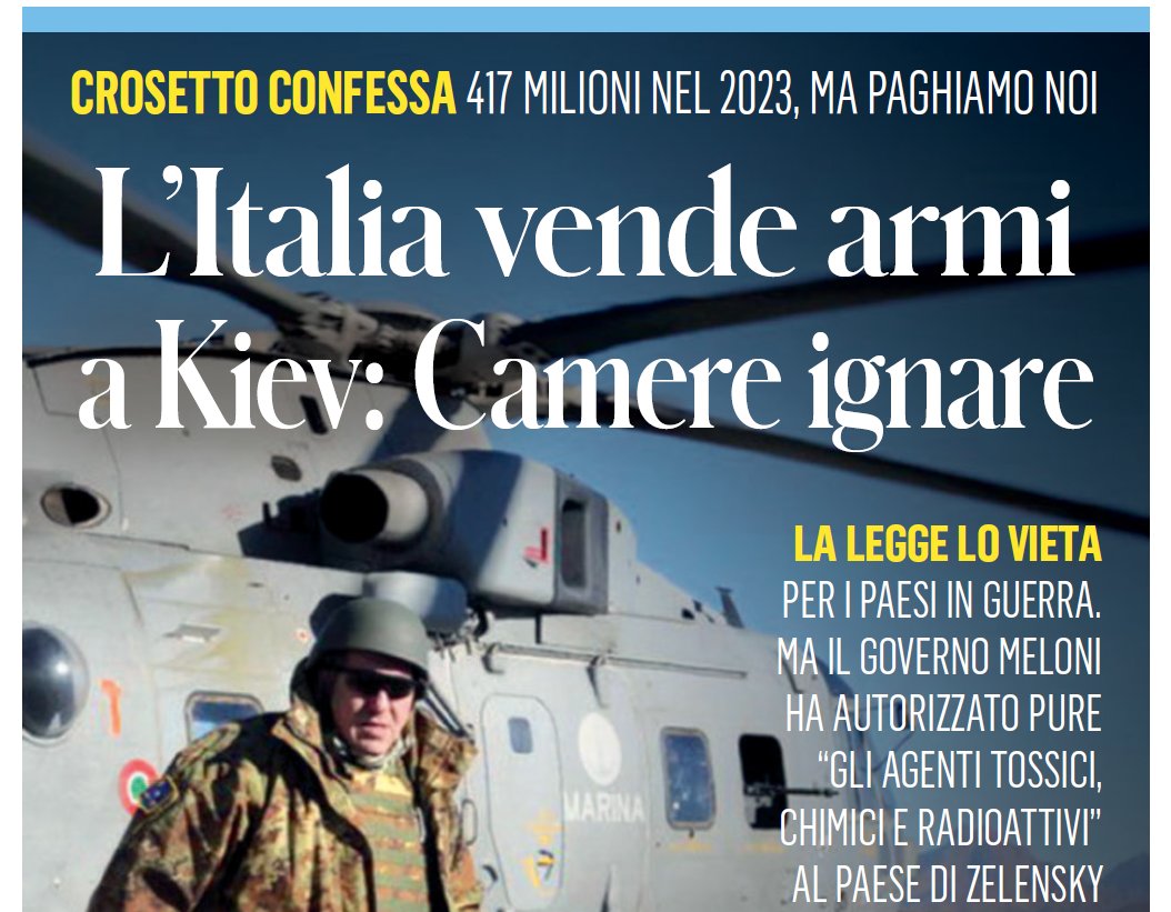 In pubblico #crosetto recita la parte di quello che lavora per la pace ma in privato il governo vende le armi a un paese in guerra senza nemmeno consultare il parlamento. Bella questa democrazia parlamentare, qualcuno ne vuole un po'? #28marzo