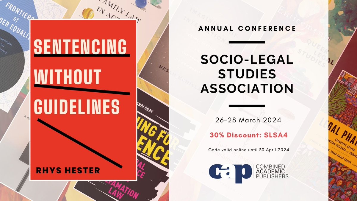 Forthcoming for June 2024, SENTENCING WITHOUT GUIDELINES shows the benefits and drawbacks South Carolina experienced as it met sentencing reform goals. Find copies for sale at #SLSA2024 or online here: combinedacademic.co.uk/slsa-2024/#Tem… @SLSA_UK #sociolegal @TempleUnivPress