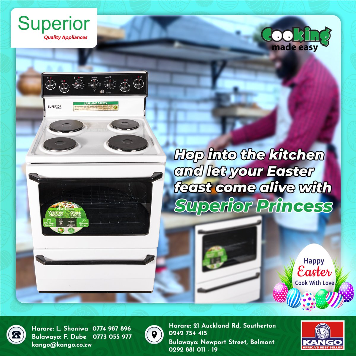 Effortless Cooking Made Possible! Embrace Convenience and Flavour with our Reliable #Superior Princess 4 Plate Stoves. #ConvenientCooking #FlavorfulMeals #KitchenConvenience #easter2024