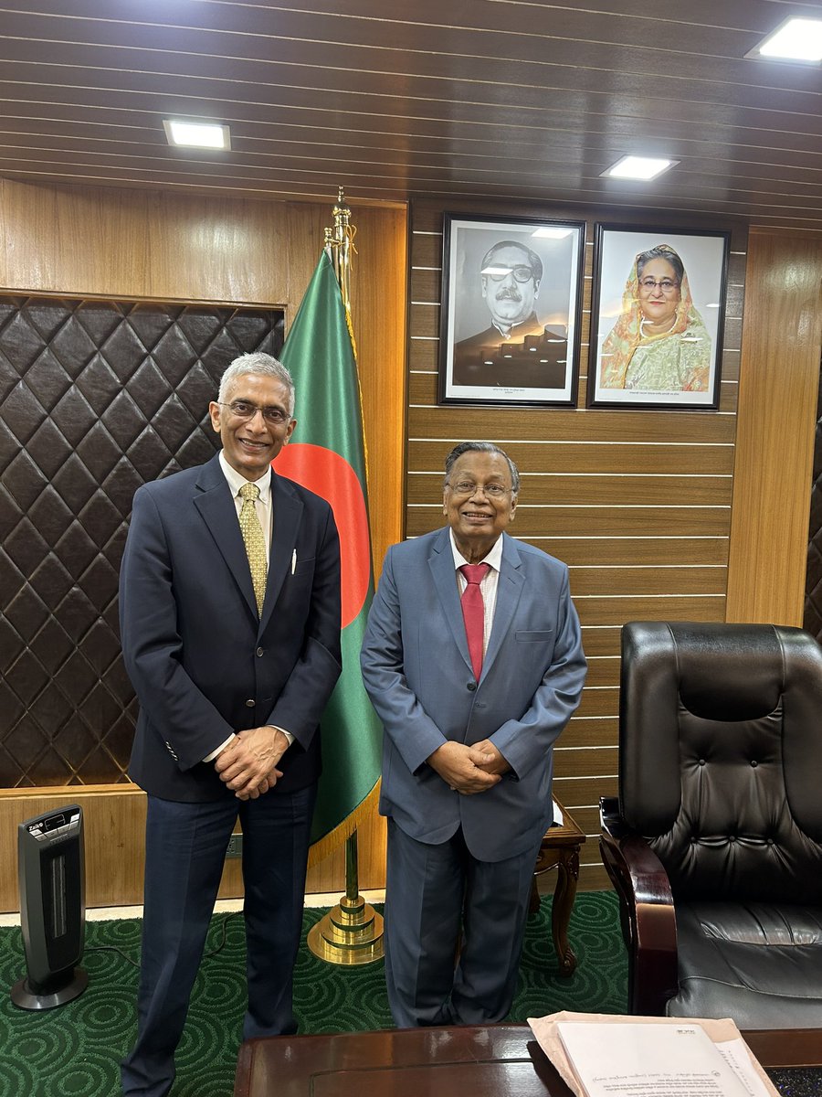 Very productive meeting with the Finance Minister of Bangladesh, the Hon’ble Abul Hassan Mahmood Ali. We discussed how the @WorldBank could ramp up its assistance, financial and non-financial, in support of the country’s developmental priorities.