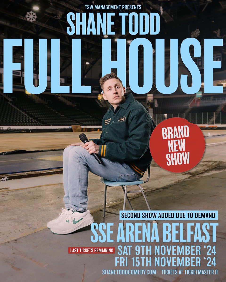 Tickets now live for my second night at @SSEBelfastArena 🤩 ssearenabelfast.com/whats-on/shane…