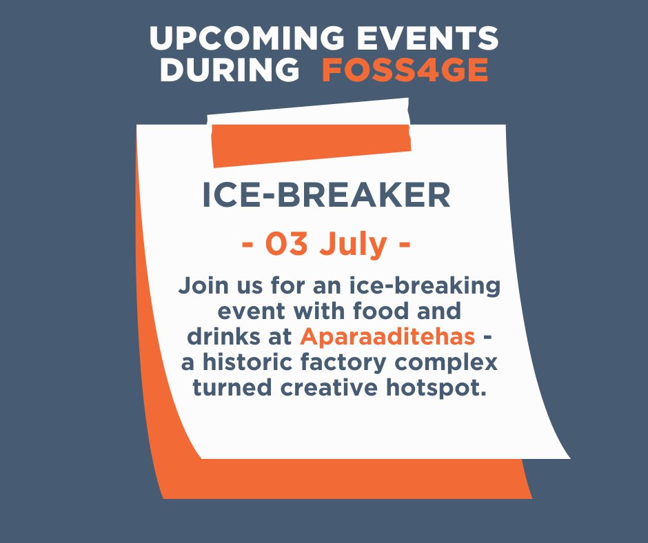 Conference attendees, we're thrilled to introduce our Ice-Breaker event, which is your chance to mingle and connect!🤩 🥂Enjoy food, drinks, and good company in an unique setting. We can't wait to see you there! 📌2024.europe.foss4g.org/schedule/ice-b…