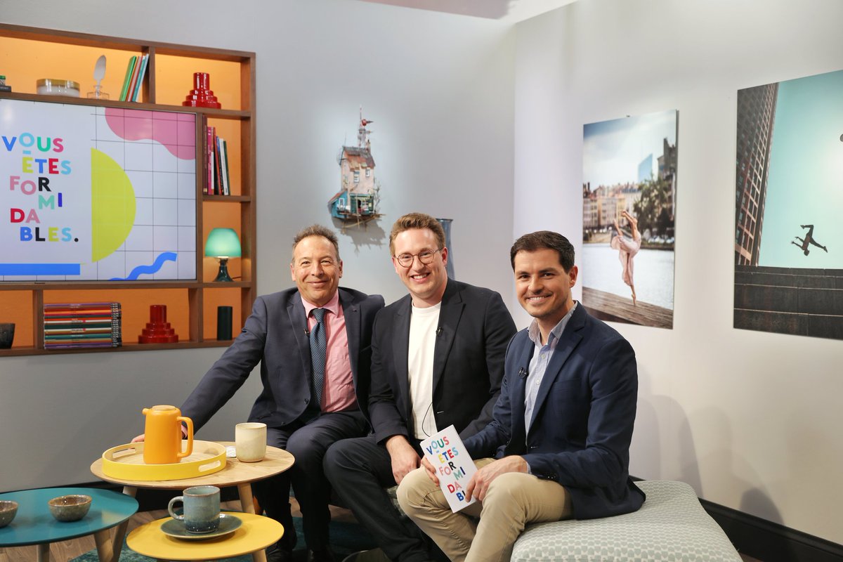 🔴 Bientôt sur vos écrans ! 🎥

J'ai eu le grand plaisir de m'installer dans les confortables fauteuils de l'émission « Vous êtes formidables » de <a href="/F3Auvergne/">France 3 Auvergne</a>, aux côtés d'Aymar de Virieu, pour répondre aux questions de <a href="/JeremyAllebee/">Jérémy Allebée</a> ! ✌️

📅 Diffusion le 3 avril à 10h30 !