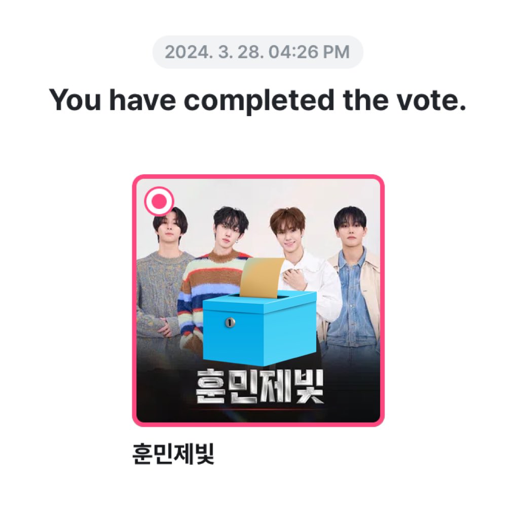 ‼️ 1 DAY LEFT ‼️

🗳 BUILD UP : FINAL ONE TEAM VOTE 🗳

FIX! Please don't forget to support Seunghun by voting for his team #훈민제빛 (HunMinJayBit) on MNET Plus app!

🔗zrr.kr/clxU
🗓03.22-03.29 12PM KST

#CIX #씨아이엑스 #승훈 #SEUNGHUN #빌드업 #CIX_VOTES