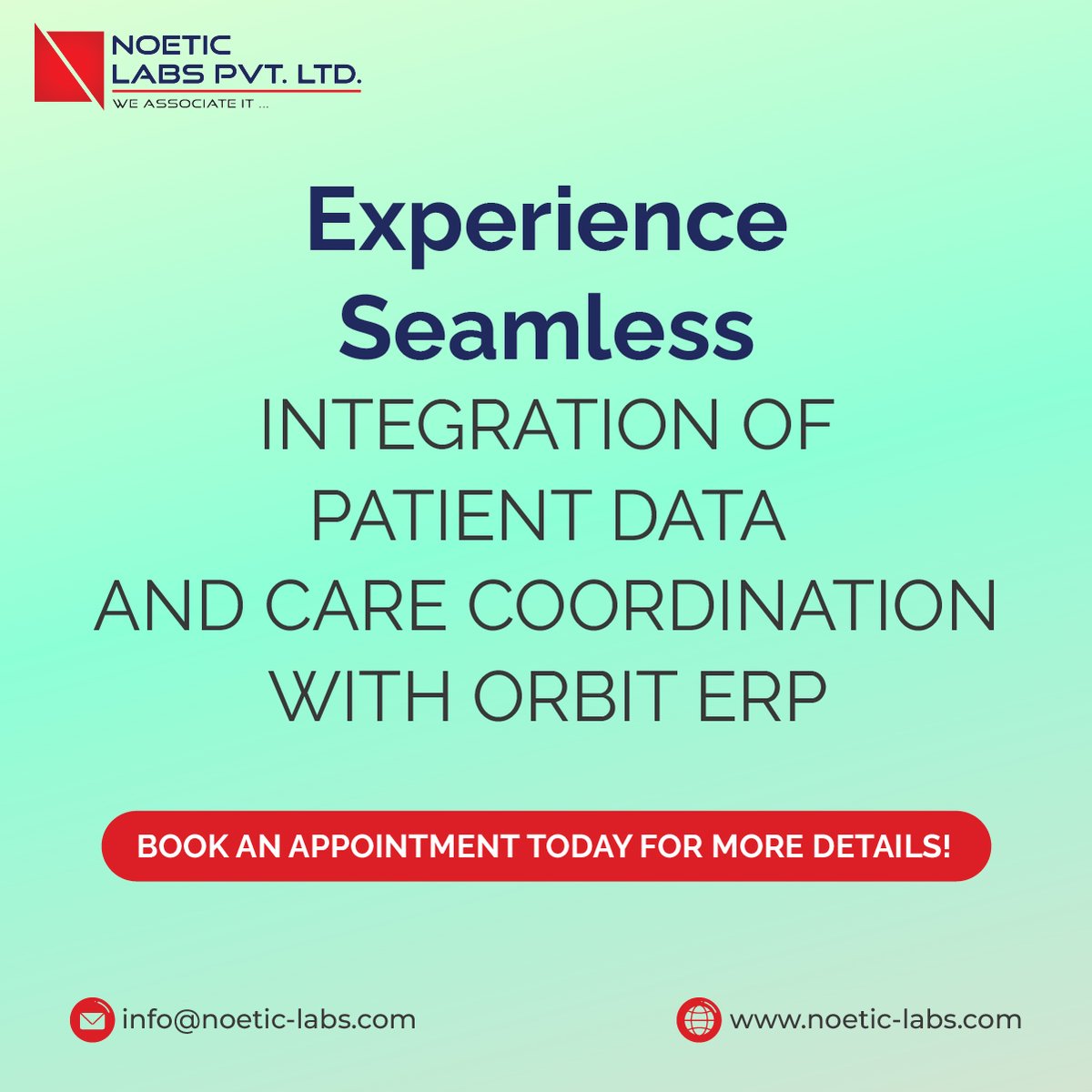NoeticLabs's tweet photo. Embrace the future of hospital administration with Orbit ERP technology. From staff management to financial tracking, Orbit ERP provides a centralized platform for effective decision-making and improved overall hospital management. 
https://t.co/vopclrQUly
info@noetic-labs.com https://t.co/ZqzWOdFYYr