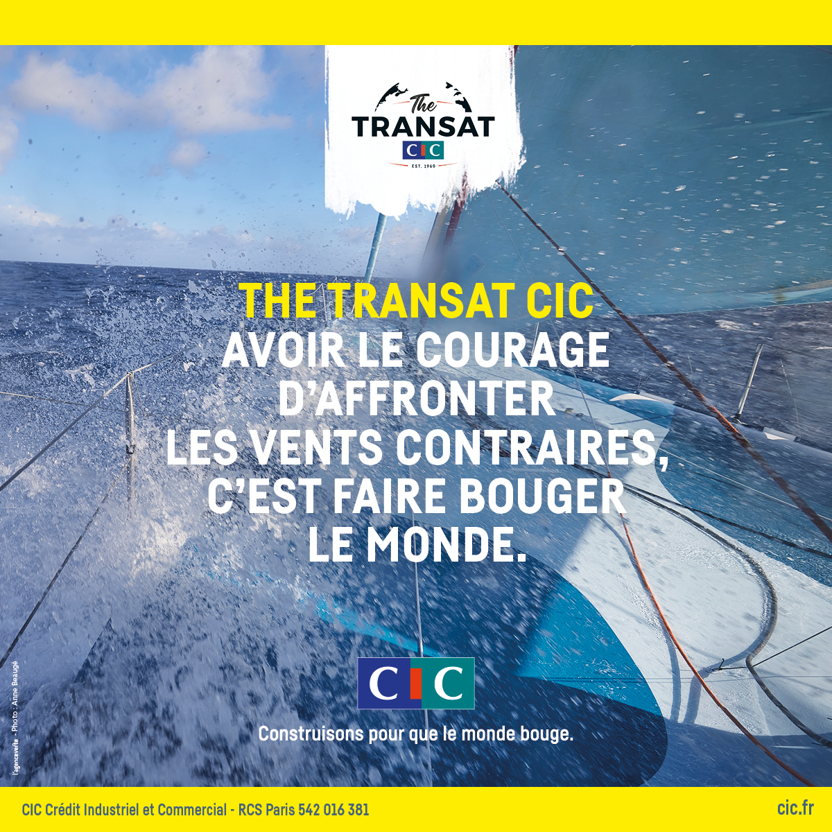 🗓️ <a href="/The_Transat_CIC/">The Transat CIC</a> J-30 !
⛵️ Le CIC, partenaire titre, donne rendez-vous à tous les passionnés dès le 23 avril à Lorient pour rencontrer les 48 marins courageux qui franchiront l’Atlantique par la face Nord, 60 ans après la victoire d’Eric Tabarly. Le départ de cette course