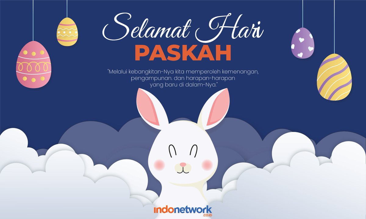 Selamat merayakan Paskah bersama keluarga dan orang-orang terkasih! 🐣🌟

#SelamatPaskah #KemenanganKristus #KasihdanHarapan #indonetwork #B2Bplatform #promosionline