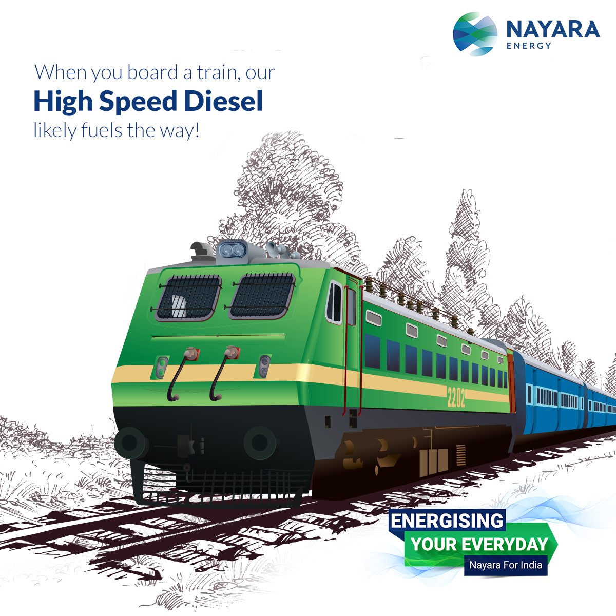 As distinguished suppliers of high-speed diesel to major industries like Railways, State Road Transport, and more, we help fuel India's transport. To know more, visit: bit.ly/3qgCN2M #NayaraEnergy #EverydayImpact #HighSpeedDiesel #NayaraForIndia #EnergisingYourEveryday