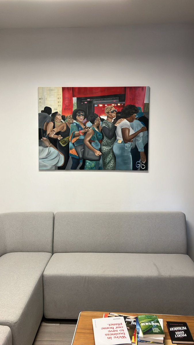 Forster_Comms's tweet photo. We've brightened up our office with this joyful painting - ‘Every little action, there’s a reaction (satisfy my soul)’ by Gina Smith. 

We met Gina during #GrenfellTestimonyWeek, where she was the youngest person to give testimony, sharing her very powerful and moving story. 

Thanks Gina!