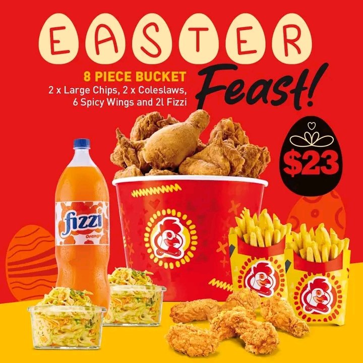 Zvadirwa “sugar” ne Chicken Inn Zimbabwe this Easter holidays AKA pa “long weekend” apa ne promotion yedu which will be running till the 17th of April 2024. Huyai muzvitengere, mudye munakirwe imi ne mhuri dzenyu. #MwanaWeseKuChickenInn #Easter24