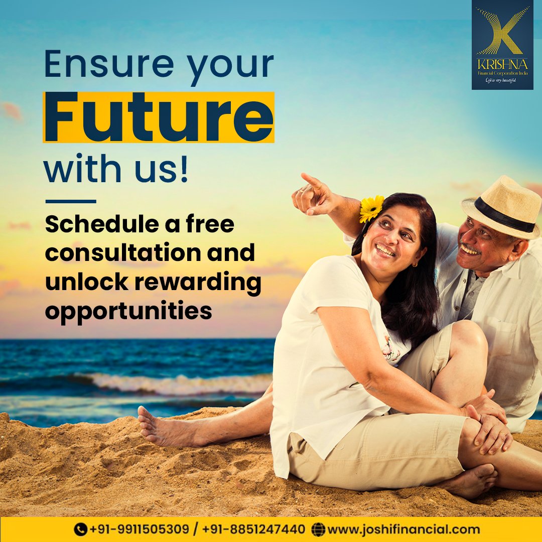 Savor your golden years without worries! Secure your post-retirement phase with Krishna Financial Corporation. Invest wisely, invest now.

Get in touch, Let's discuss.
📞 +91 9911505309 / +91 8851247440
📩 licjoshi05@gmail.com
.
.
#KrishnaFinancialCorporation #SecuredFuture