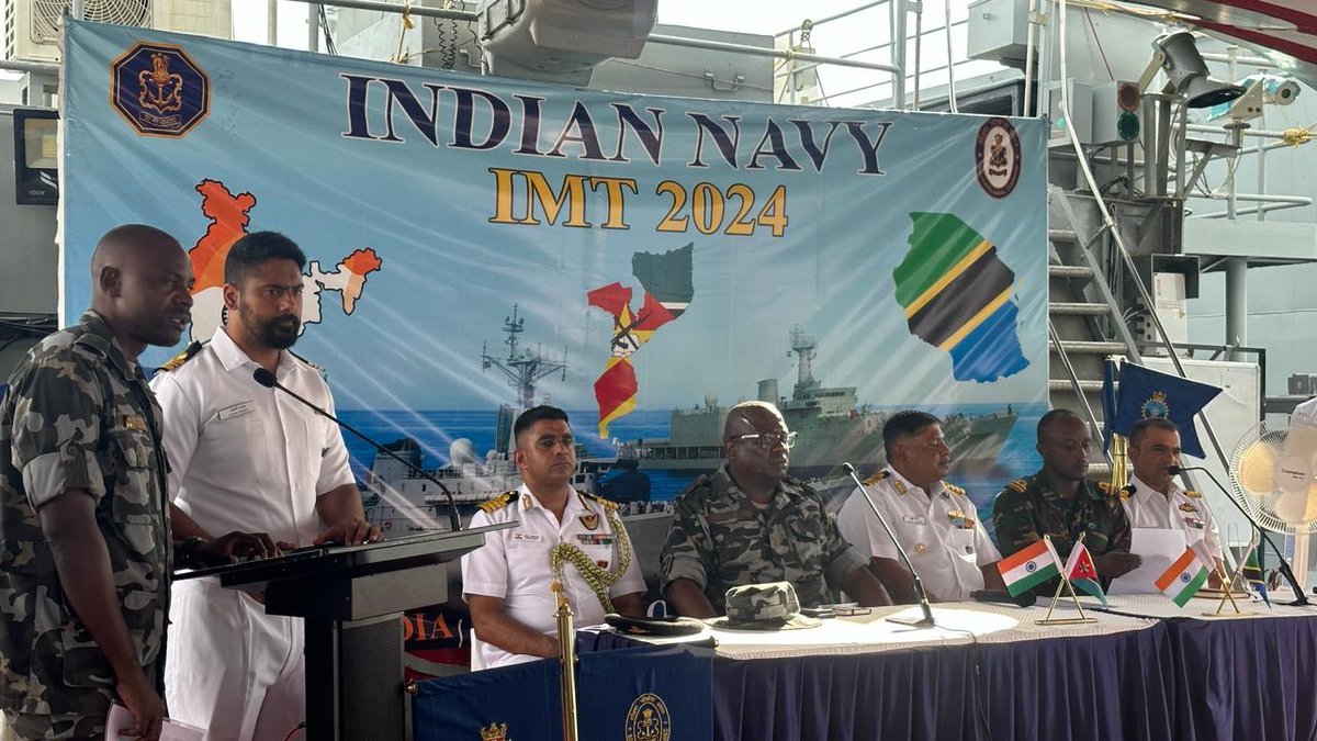 Ind Moz Tanz trilateral naval exercise in Nacala in northern Moz - media interaction and official ceremony (27 March) #indiainmozambique