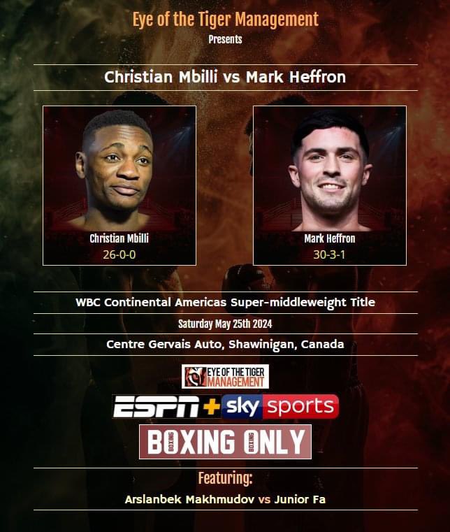Fight Announcement Dare to be great ! Since I started boxing I have dreamt of an opportunity like this I am going out to Canada to take on unbeaten Christian Mbilli. The winner of this will be in line for a world title 🥊 #teamheffron #fightnight #oldhamhour