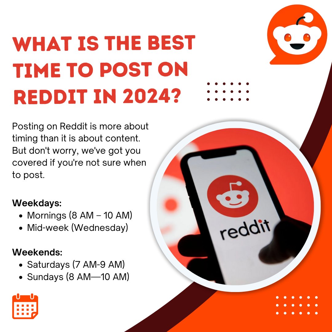 InfoAllinsider's tweet image. What is the Best Time to Post on Reddit in 2024?  
Check out this post -  
.
. 
. 
. 
. 
#RedditTips #PostingStrategy #SocialMediaInsights #TimingIsKey #DigitalMarketing #ContentCreators #CommunityEngagement