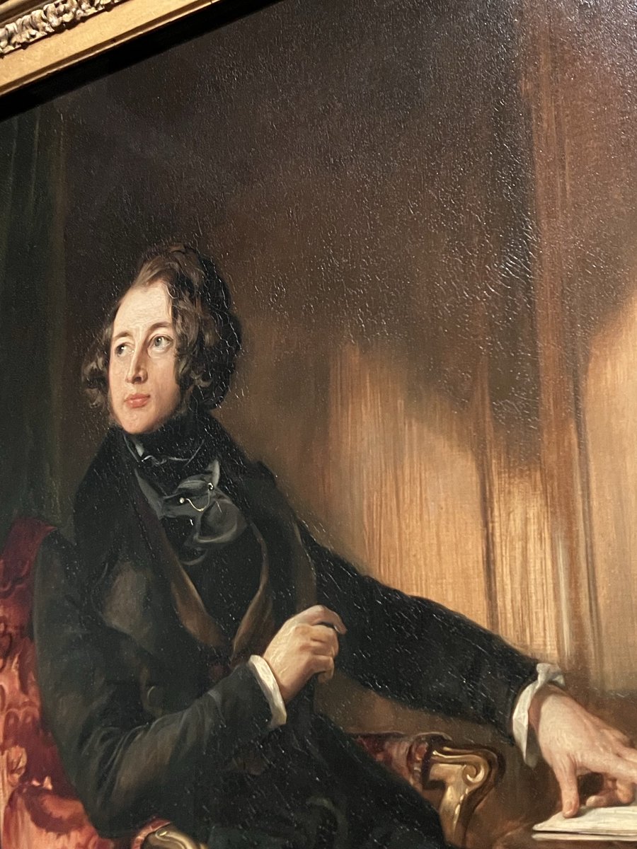 lucindahawksley's tweet photo. Yesterday I was hanging out with my great x3 grandpa at @NPGLondon. One of my students commented that “he looks like Timothée Chalamet“. #Dickens #Maclise #portrait #art #CharlesDickens #DanielMaclise https://t.co/0NN3vd9xy8
