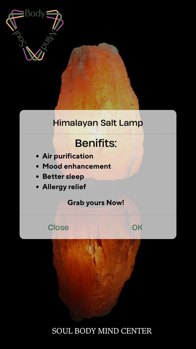 Let the gentle glow of our Himalayan Salt Lamp that illuminates your Thursday vibes! 
 
Available Now ✨🌟
Contact Us: +96655 110 4884 | 012 235 3335
Visit Us on our Social Media Platforms: @sbm_centers

#HimalayanSaltLamp #ThursdayWellness #NaturalLight