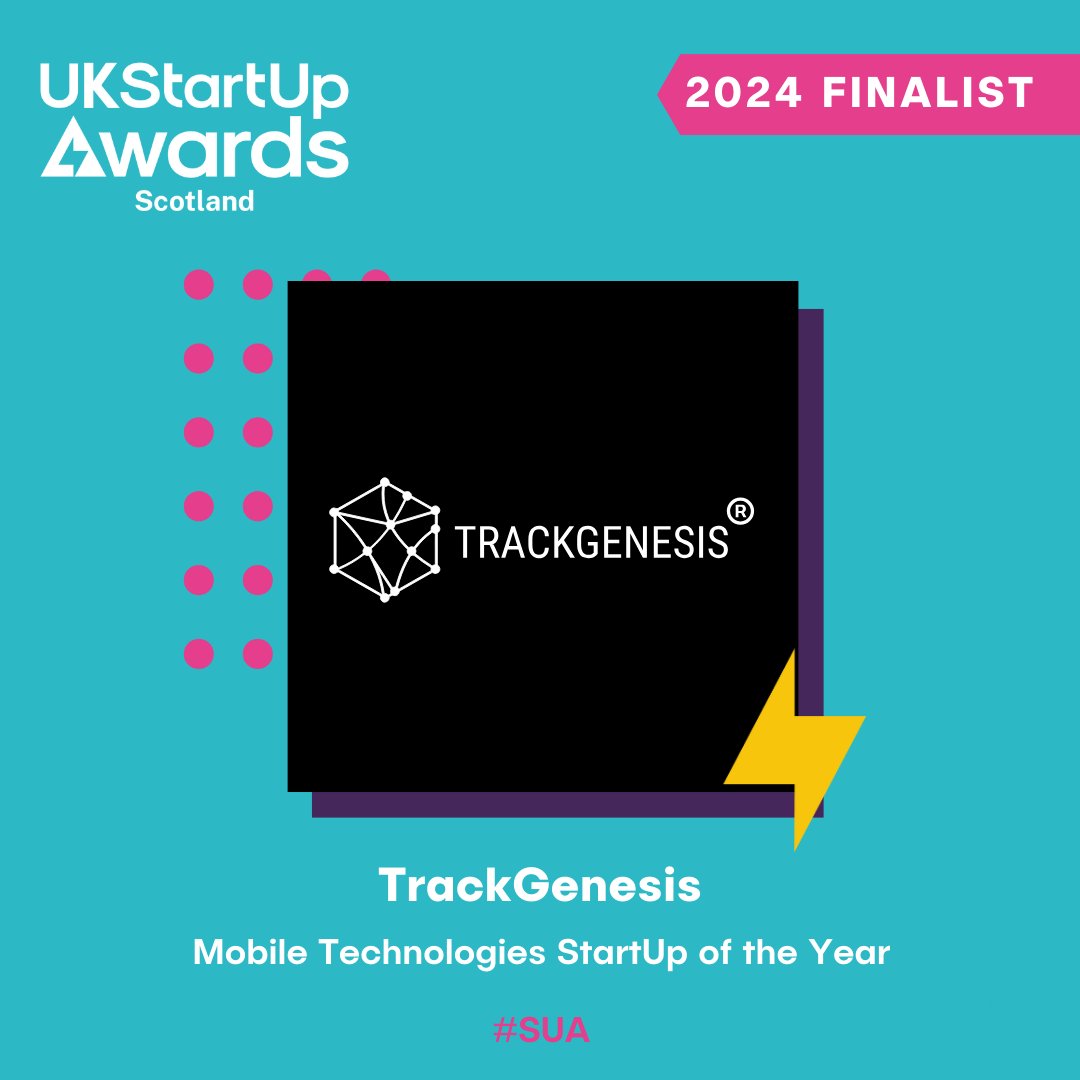 🔊Happy Announcement

We're absolutely thrilled to announce that TrackGenesis has been shortlisted for 𝐓𝐖𝐎 categories in the @Scotland regional UK @StartUpNational Awards 2024!

🌐Innovative StartUp of the Year

📱Mobile Technologies StartUp of the Year

#trackgenesislife #SUA