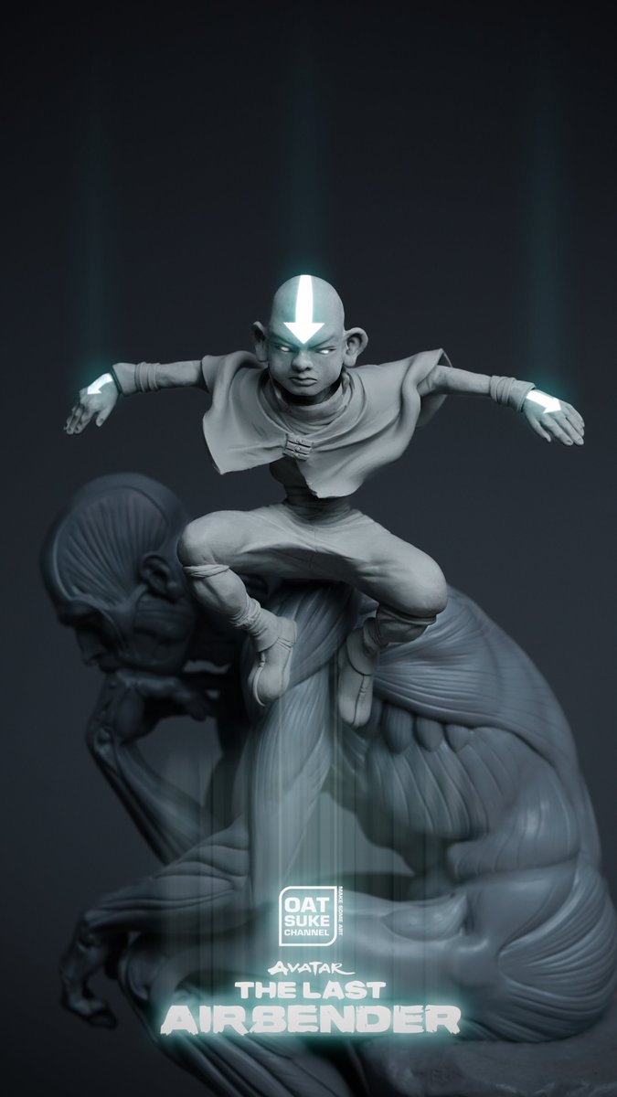 WIP70% my sculpting project the last Airbender from polymer clay, see you soon at youtube OAT SUKE #sculptures #polymerclay #sculpting #avatarthelastairbender #thelastairbander #aang