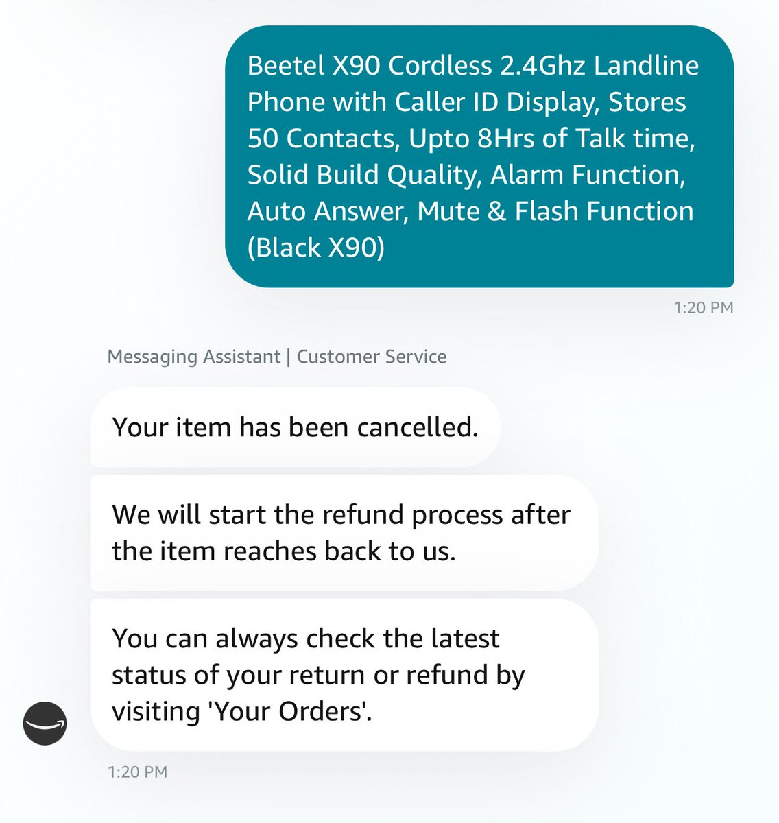 S_Prakash_'s tweet photo. ⁦@amazonIN⁩ is this logical to hold my money for an item that was cancelled by you guys because of your problem. It is my money. https://t.co/f4mltCOg7z