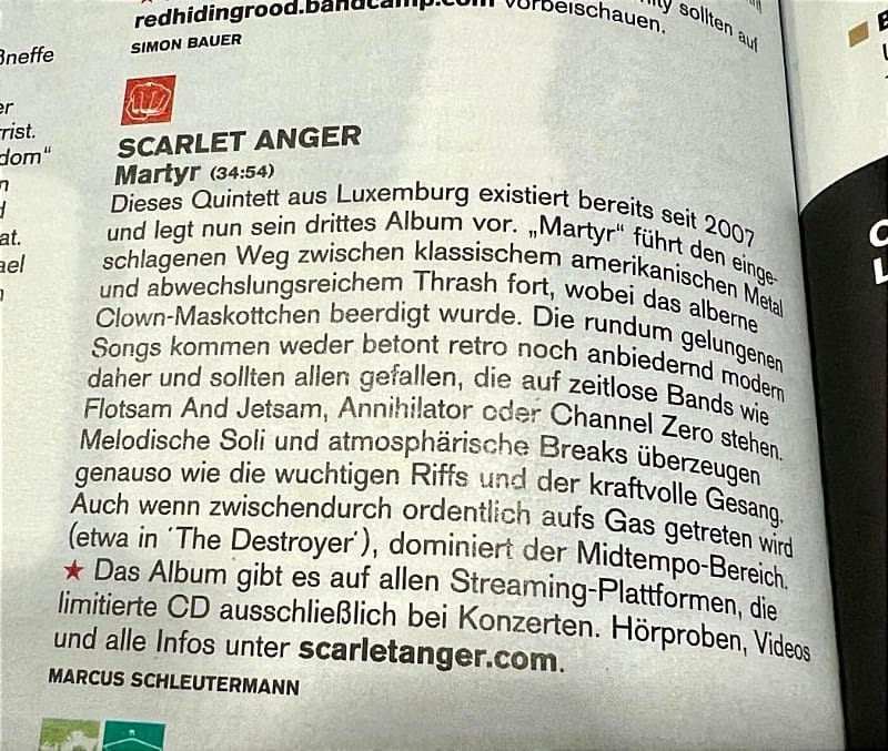 metalmessage's tweet photo. Review in Rock Hard 🇩🇪 Vol. 442 April 2024

➤ "... all-round successful songs that are neither decidedly retro nor panderingly modern and should appeal to anyone who likes timeless bands like Flotsam And Jetsam, Annihilator or Channel Zero …

@ScarletAnger • Thrash Metal • PR https://t.co/dJ4ri1Z0G5