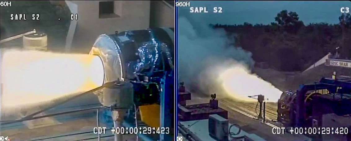 🚨 Hyderabad based space startup 'Skyroot Aerospace' has successfully test fired its Stage-2, the Kalam-250, with actuation of the flex nozzle control system, at ISRO facility in Sriharikota. @SkyrootA