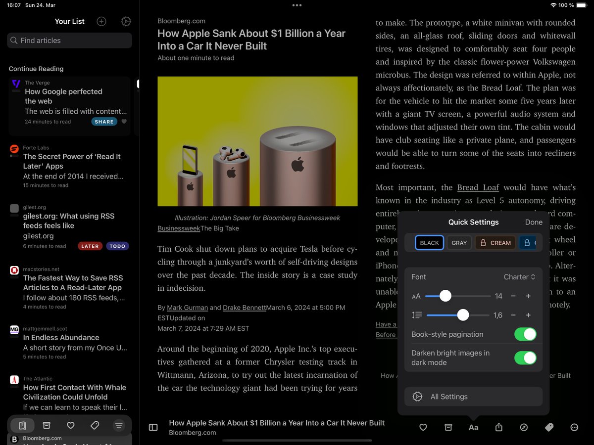 _maxmelzer's tweet image. Heute ist der große Tag: Meine selbst entwickelte App #Flyleaf ist jetzt im #AppStore kostenlos erhältlich.

apps.apple.com/app/flyleaf-re…

Flyleaf ist eine App, die Artikel aus dem Web speichert und in einer übersichtlich Leseansicht anzeigt, ohne Werbung oder andere Ablenkungen.