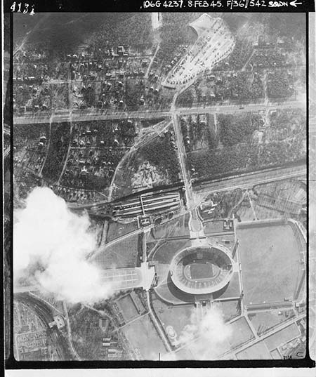 HistEnvScot's tweet photo. Spotted familiar sights in Masters of the Air? Our National Collection of Aerial Photography (NCAP) provided images for the show! 🛩

The series follows the "Bloody Hundredth" on WWII missions. This photo shows Berlin's Olympiastadion in 1945.

https://t.co/QLrwlyjQTN https://t.co/NSfjzy81Qg