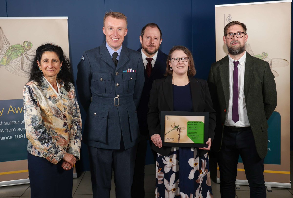 The Defence Academy achieved success at this year’s MOD Sanctuary Awards. They were awarded 2nd place in the ‘Net Zero and Resource Efficiency’ category for the ‘Climate Change Awareness and Defence Resilience’ course👉 ow.ly/WSxb50R31QB