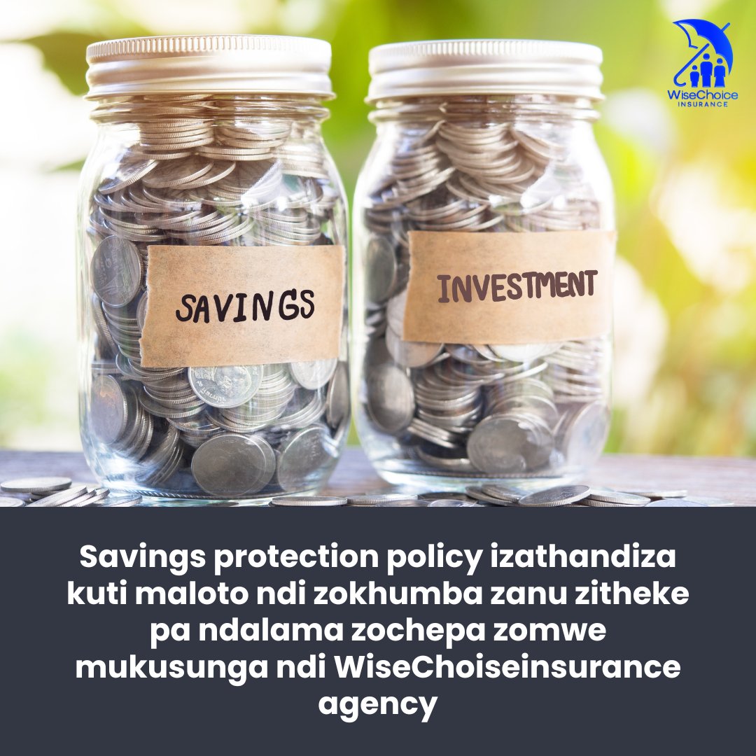WiseChoiceIA's tweet image. Safeguard your dreams with our Savings Protection Policy! 💰✨

#WiseChoiceInsuranceAgency #SavingsProtection #InsuranceSecurity
.
Tipezeni pa wisechoiceinsuranceagency.com kapena pa whatsapp pa 0985214269
