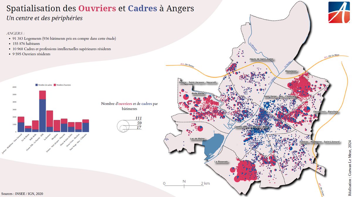 👨‍👩‍👧‍👧🏘Cartographier les #habitants à l'échelle des #bâtiments des villes, une méthode innovante 🗺

➡️ Exemples de cartes de ventilation des populations (IRIS <a href="/InseeFr/">Insee</a> ) au sein des batiments (BD TOPO <a href="/IGNFrance/">IGN France</a>) réalisées par les M1 <a href="/E_Sigat/">Master SIGAT</a> 👏👏👏