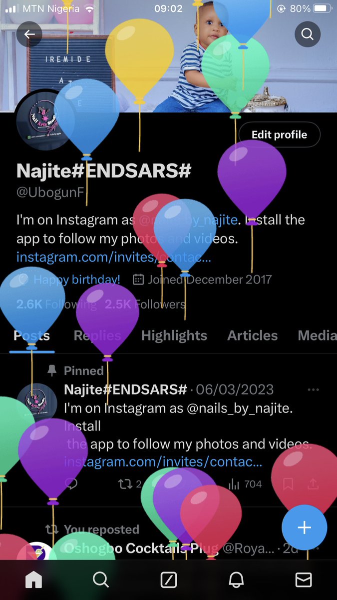 UbogunF's tweet image. Landlord said it my turn to get balloons 🎈,happy birthday Najite 
A girl helped by God 💯💯✌️