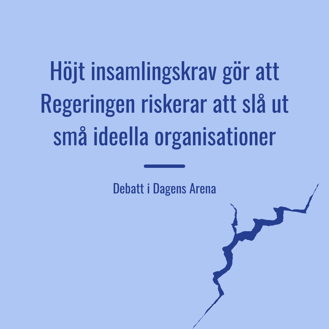 Operation1325's tweet photo. Regeringen har flaggat för att kravet om medfinansiering för civilsamhällets biståndsprojekt tredubblas till 2025. 

Tillsammans med nästan 70 andra har vi skrivit en debattartikel om de förrödande konsekvenser som detta kan få: https://t.co/aatcZl5Nst https://t.co/GbFsfKcpft
