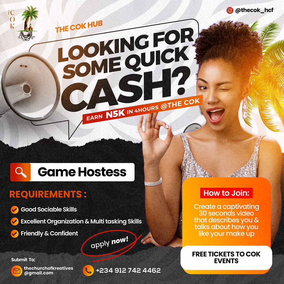 thecok_station's tweet photo. We are urgently hiring at THE COK, interested participants should kindly send a dm🌴

#THECOK https://t.co/MIaxTbfQzu