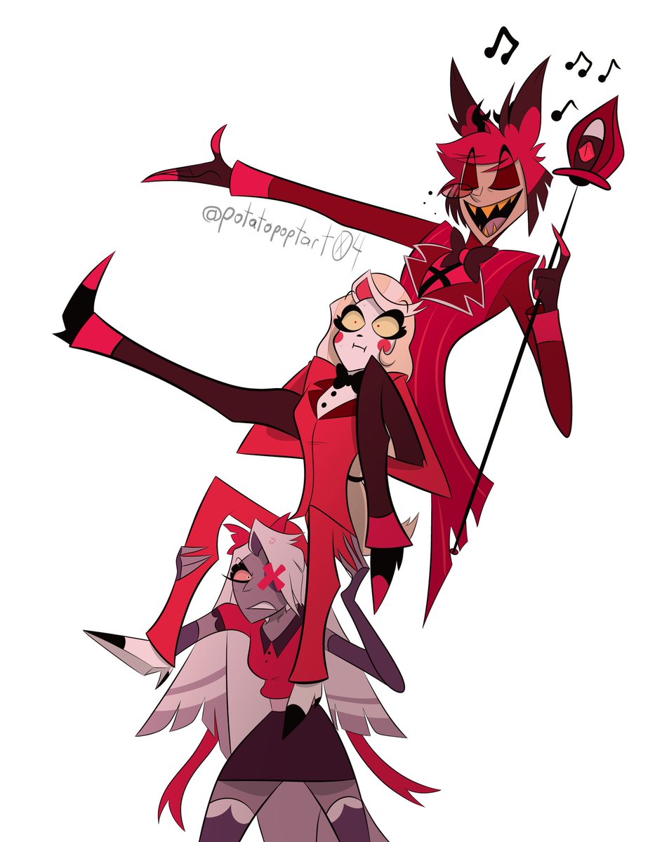 I feel like this fits them lol 😂 
The sillies ♥️ 
#HazbinHotel #HazbinHotelAlastor #HazbinHotelFanart #HazbinHotelCharlie #HazbinHotelVaggie