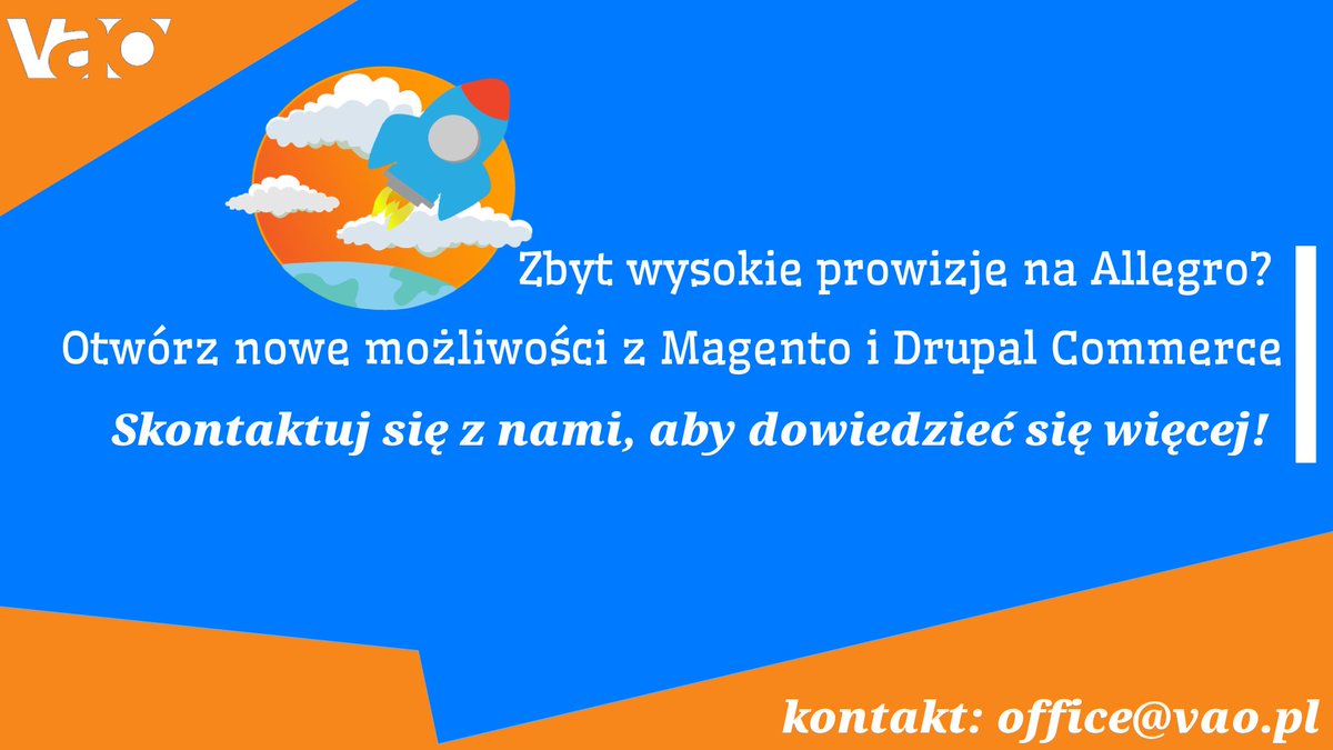 🚀Zauważyliście systematycznie szybujące w górę prowizje na Allegro? Obecnie jest niemal 10 rodzajów prowizji 📈, które ciągle rosną więc to idealny moment na to, aby zacząć działać i poszukać alternatywnego rozwiązania!
Więcej informacji pod linkiem - vao.pl/pl/uslugi/rozw…