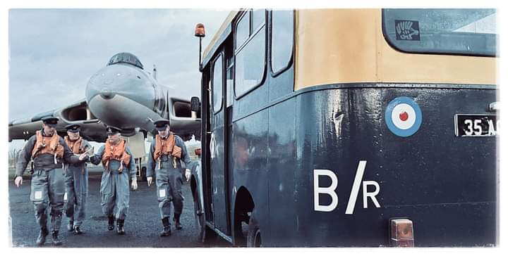 Cold War vibes... #ColdWar #vulcan #qra #crewbus #pilots #flyinggear #lifevest #raf #1960s