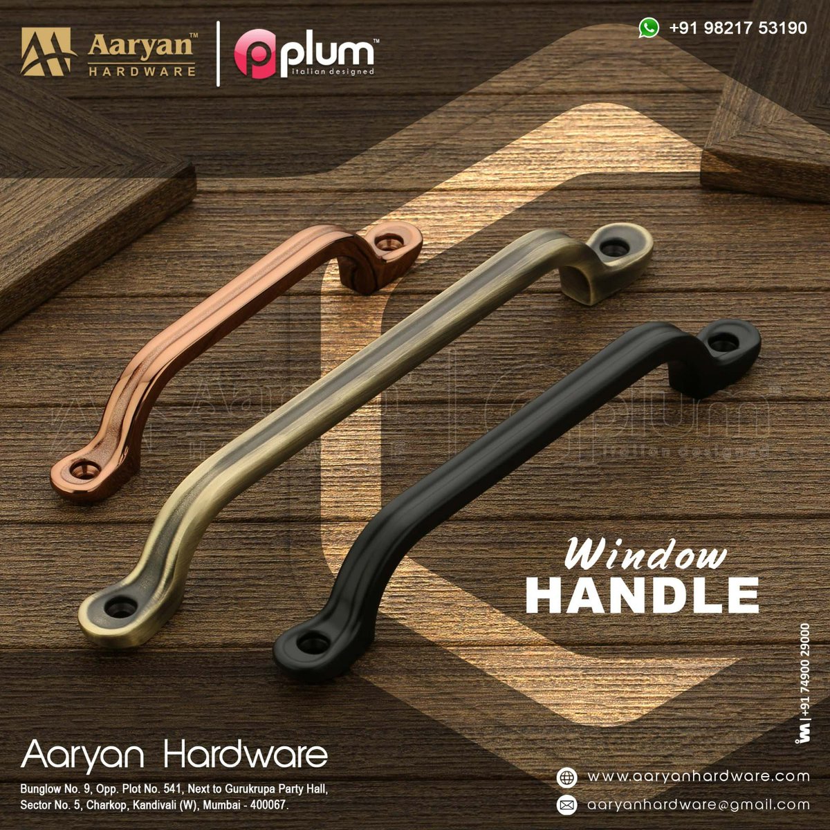 HardwareSamachr's tweet image. Enhance the beauty of your home with Aaryan Hardware&apos;s premium window handles.
#AaryanHardware #WindowHandles #Mumbai #WindowHardware