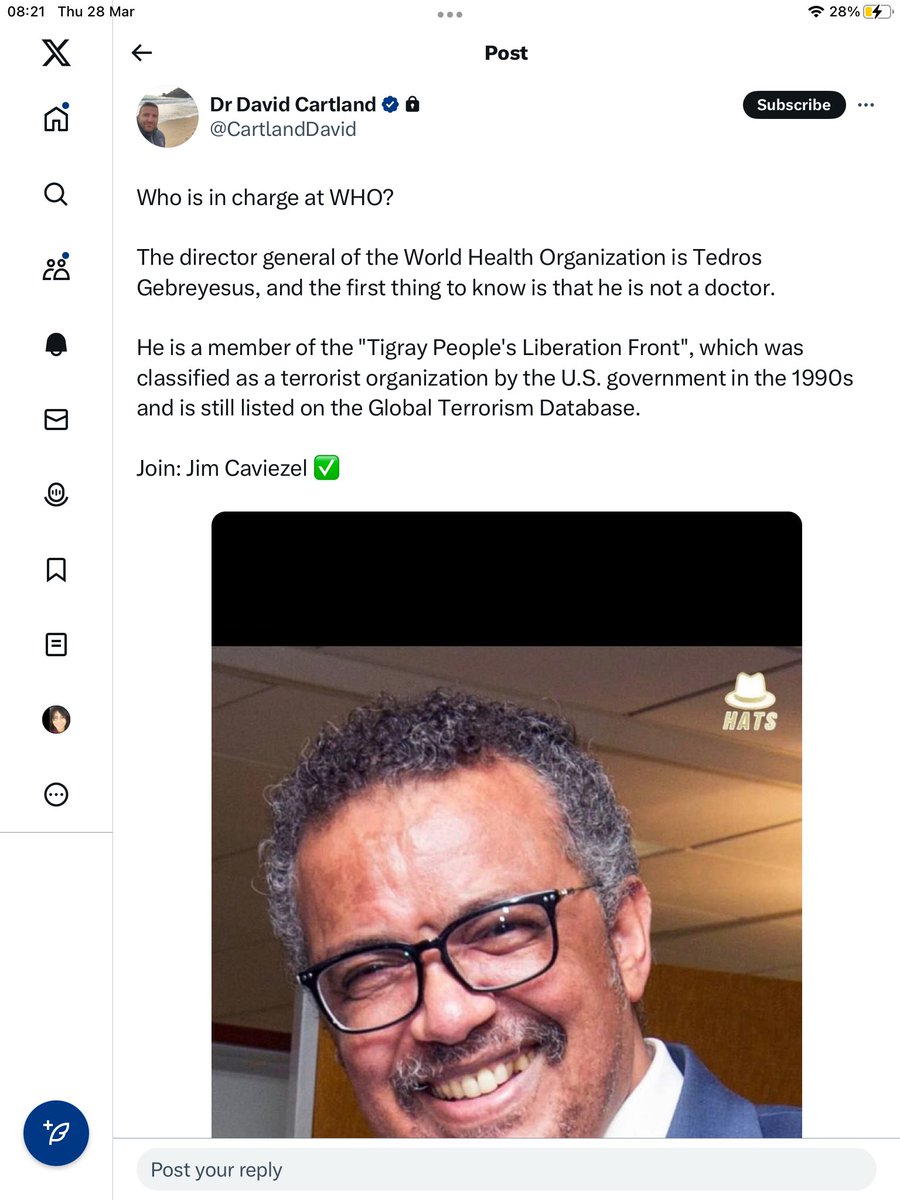 <a href="/CartlandDavid/">Dr Dave Cartland BMedSc MBChB Ex-MRCGP</a> As X not allowing the RT of this, I had to screenshot…