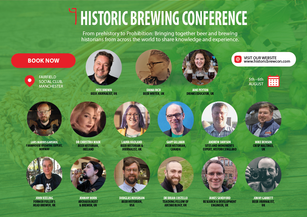 It's the last working day before a long Bank Holiday weekend, so time to recap on all the speakers we have! Please retweet, please tell all your friends, and please don't forget to buy your tickets! Find out more on our website: historicbrewcon.com