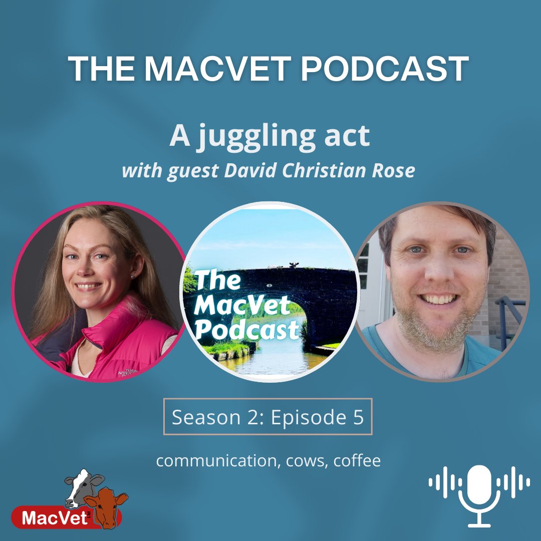 NEW episode alert!

Listen in to hear @d_christianrose talk about #communication #cows and #coffee on The MacVet Podcast.

#farming #behaviourchange #sustainability #research #podcast #veterinary